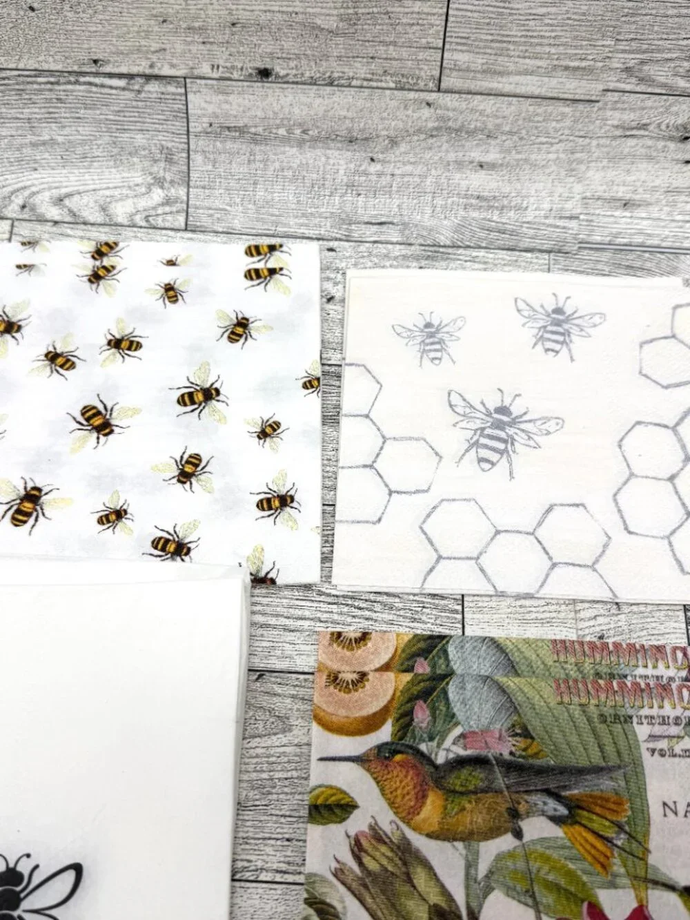 38 Napkins for Crafts/Decoupage - Birds, Bees, & Butterfly Theme-19 Napkins (x2)